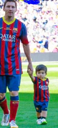 Messi son Thiago in Bercelona