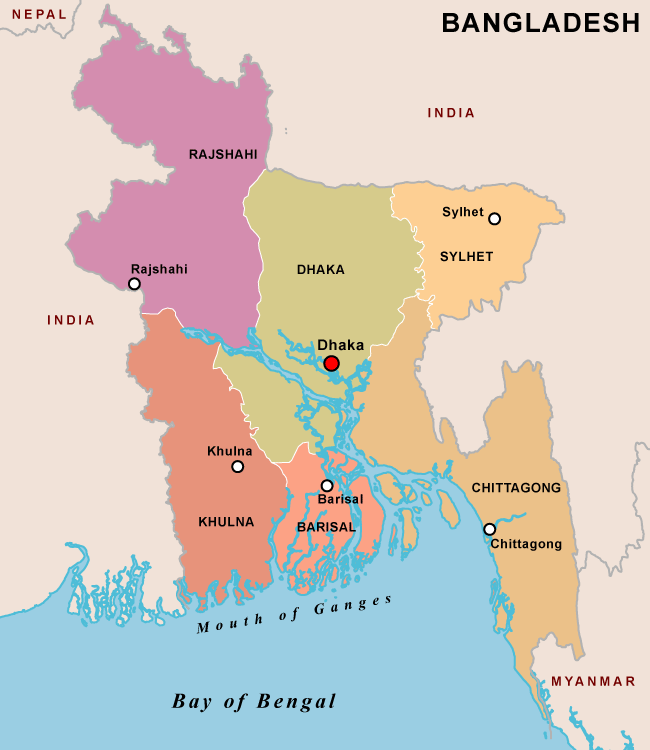 map of Bangladesh