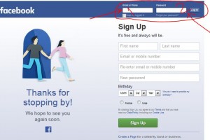 facebook login